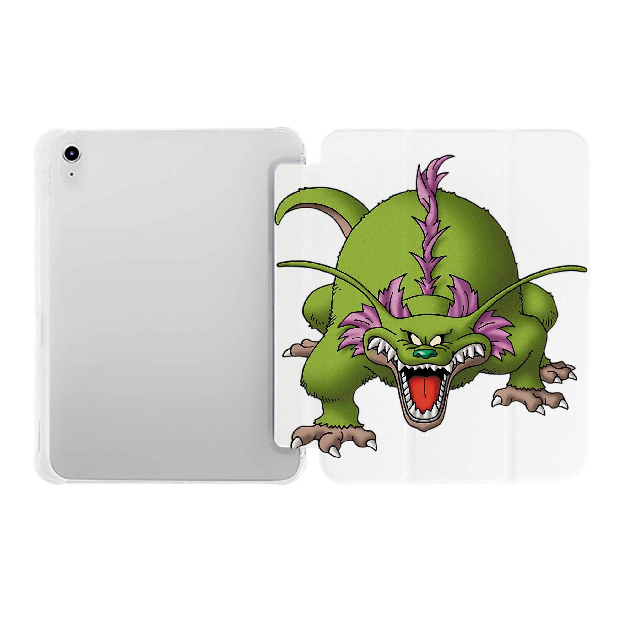 （画像用） ドラゴンクエスト Doragon Kuesuto Dragon Quest IPad ケース ペン収納付き 三つ折りスタンド PUレザー×シリコン 対応機種9.5/10.5/10.9インチ